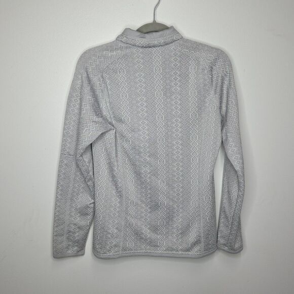 Patagonia Better Sweater ¼‑Zip Frozen Diamond Jacquard/Salt Gray – Women’s M - Picture 3 of 6